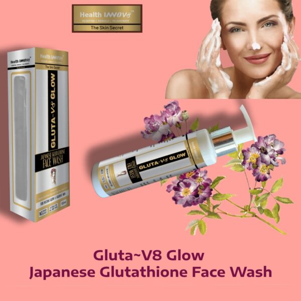 Health Innov8 Gluta~V8 Glow Glutathione Face Wash 100 ml - Image 2